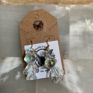 Iridescent Astronaut Earrings